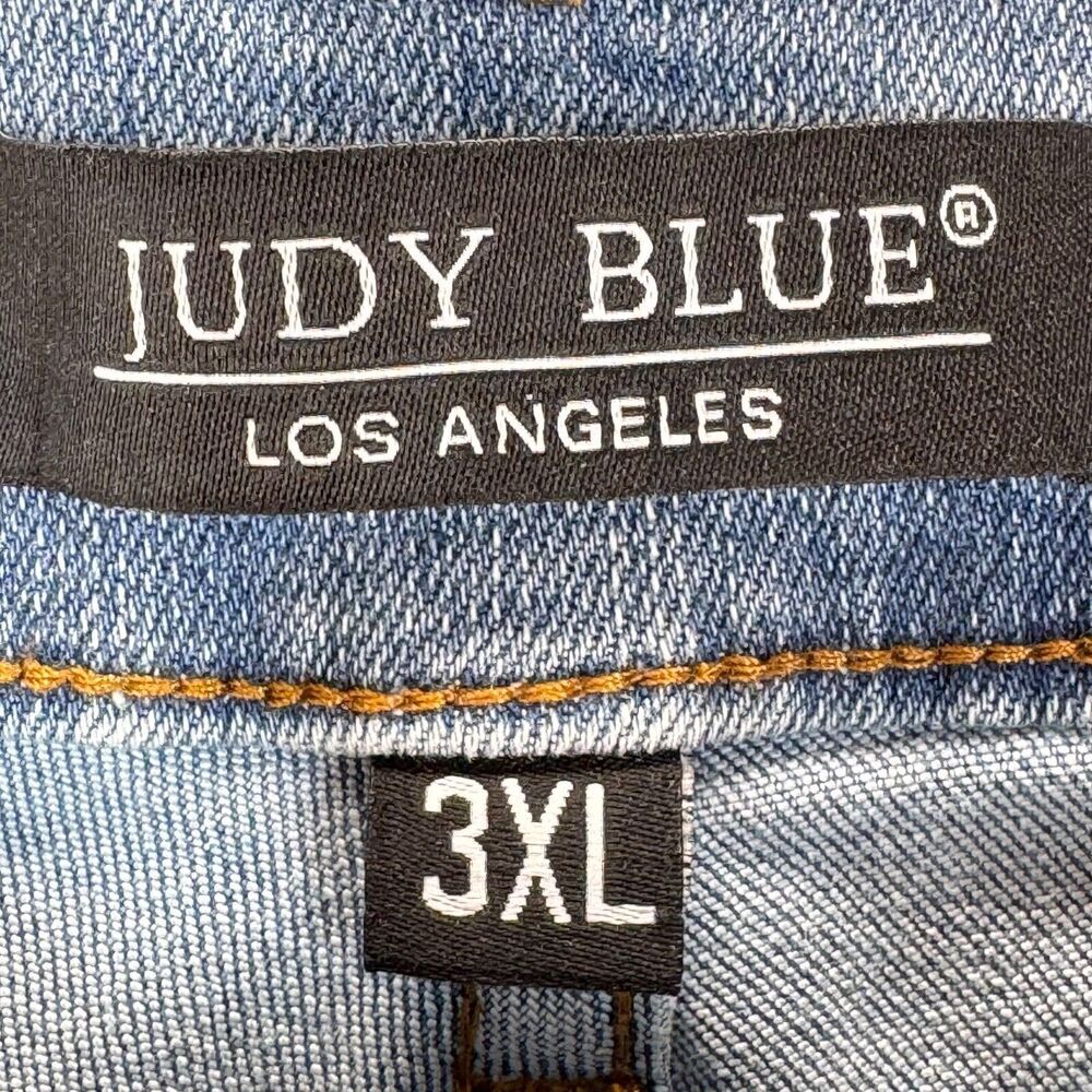 Judy Blue Denim Shorts High Rise Cuffed Hem Women 3XL Stretch Tummy Control - Picture 11 of 13